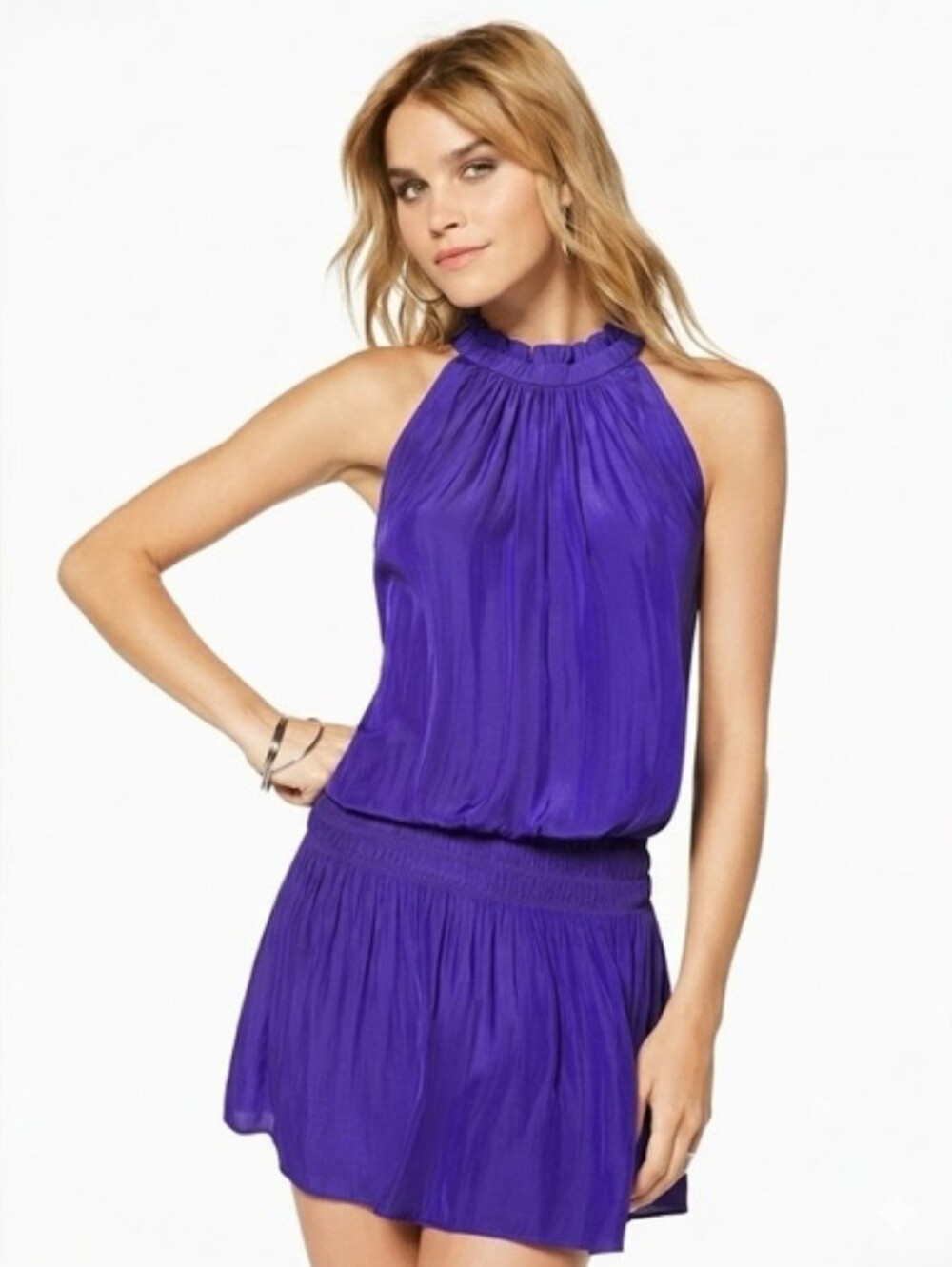 NWT Ramy Brook Selene Dress, Royal Purple, Small
